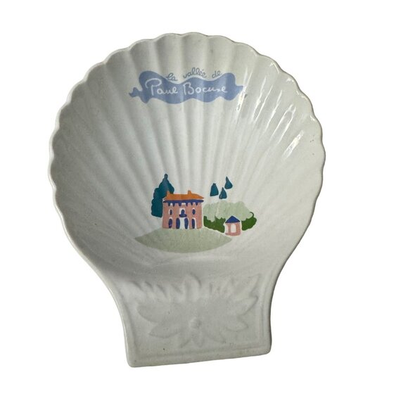 Vintage 1987 Paul Bocuse French Chef Clam Shell 5' Appetizer Dishes‎ Set of 4 - Picture 2 of 5
